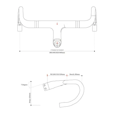 Yoeleo H9 V2 – T700 Carbon Road Handlebar -7° 28.6/31.8 Compatible